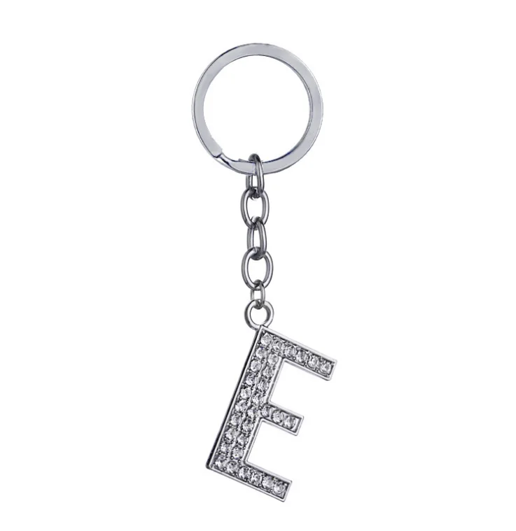 A-Z Alphabet LARGE LETTER KEYRING Initial Bling Name Key Ring Crystal Chain Gift 
