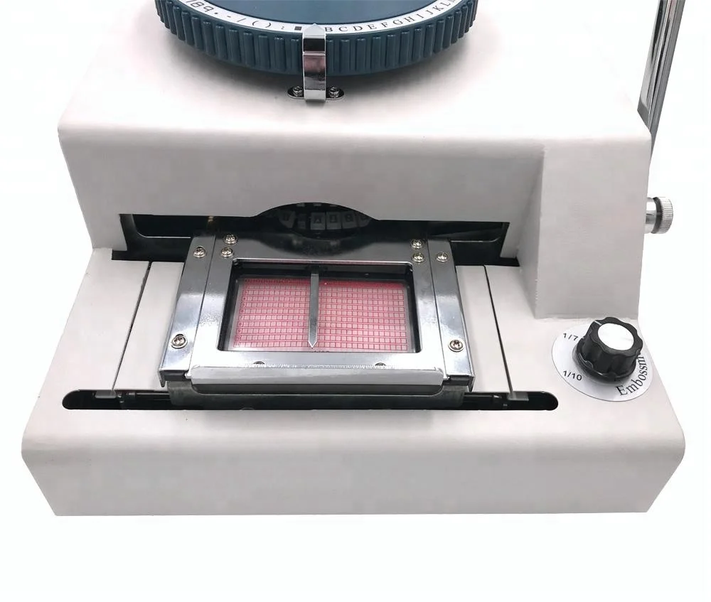 Manual Plastic PVC ID Card Embosser Letter Number Press Embossing Machine
