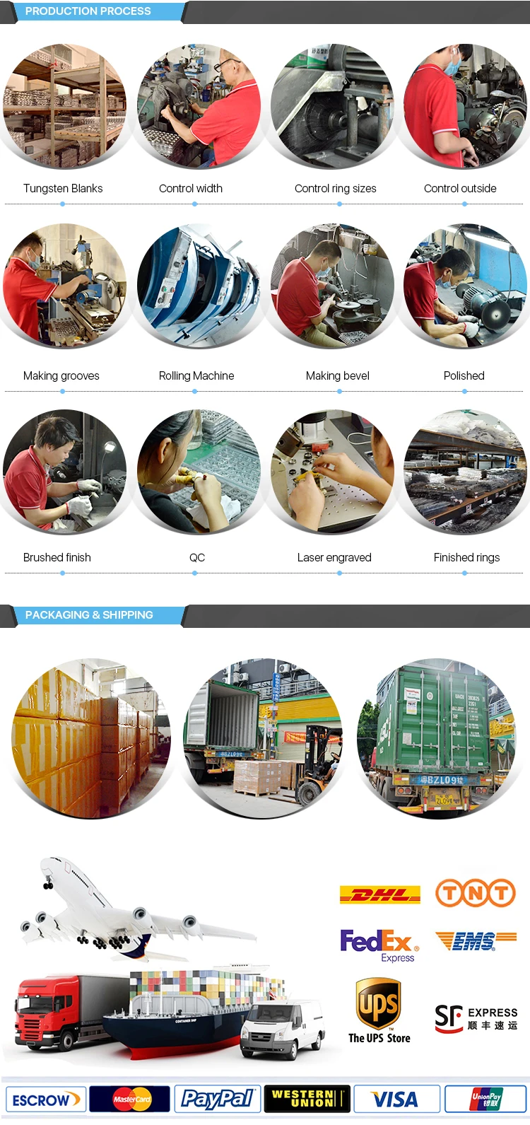 Wholesale Stainless Steel for Men Gold Stainless Steel Jewelry Diamond Inlay Wholesale Stainless Steel Rings Set for Wedding