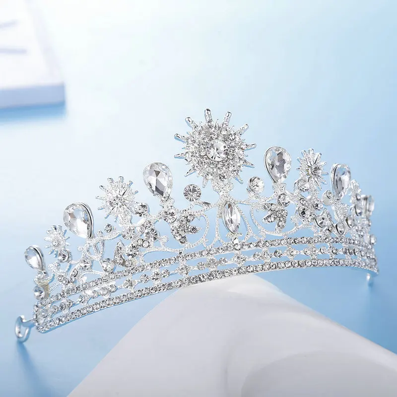 Crystal Rhinestone Wedding Bridal Diamante Crown Princess Headband Hair Band 