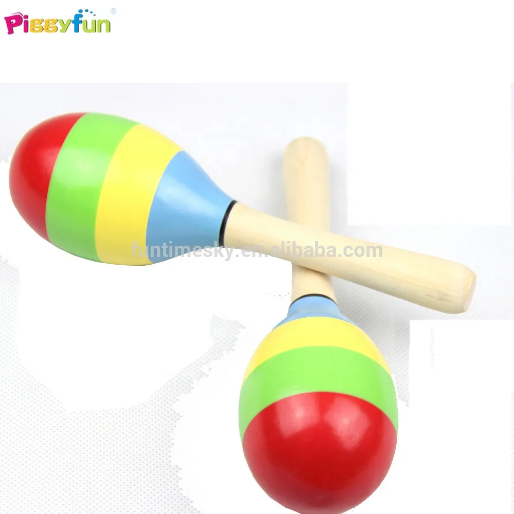  Baby Toys Wooden Rattle Cute Mini Sand Hammer Malacas Musical  Instrument Toy Kids Gift : Toys & Games