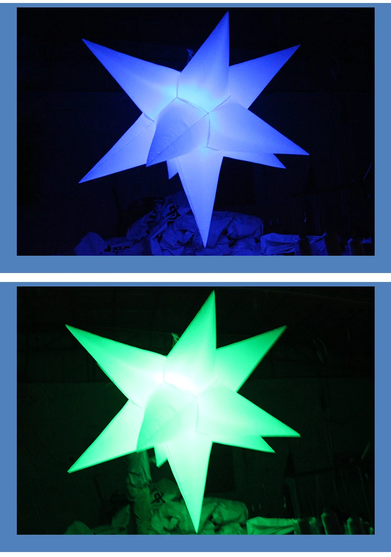Led Colour Changing Star Nightclub Decoration Color Changing Inflatable Led Star Oxford ...