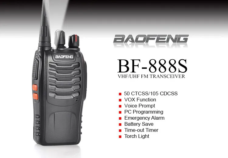 Baofeng BF-888s Talkie-walkie FM radio UHF 400-470 mhz.