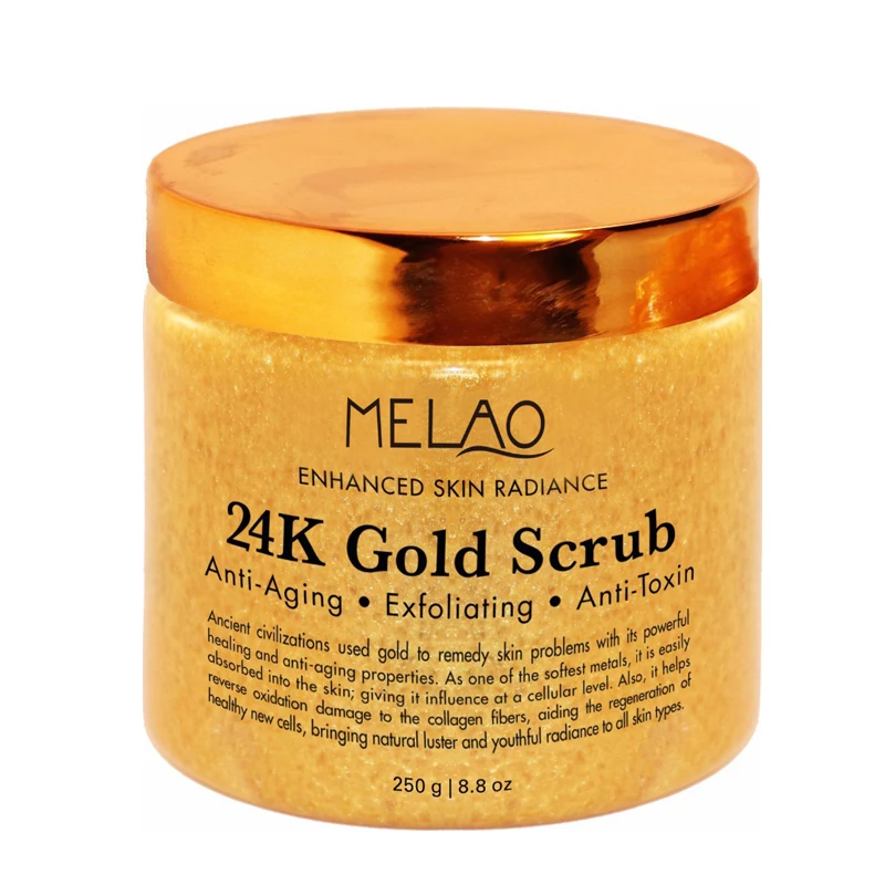 Melao 24k Gold Body Scrub Ancient Anti Aging Face Scrub Exfoliation Facial Firming Whitening Skin 250g 8.8 Oz Buy Body Scrub Facial Scrub Skin Care Products Product on Alibaba