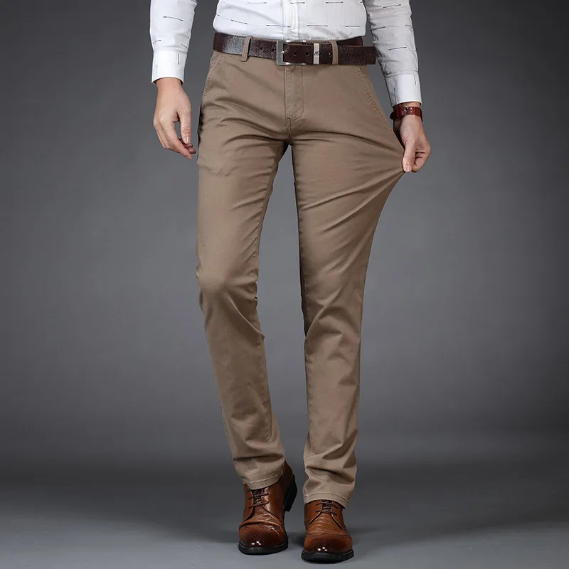 Large Size Men&#39;s Business Fashion Daddy Clothes Thick Khaki Wholesale  Trousers Stretch Straight Pocket Folded Button Casual Pant - Buy Slacks Man Trousers  Wholesale Large Size Men&#39;s Business Fashion Dad Clothes,High Quality
