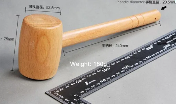 Factory Supply Custom Natural Wooden Meat Floss Hammer