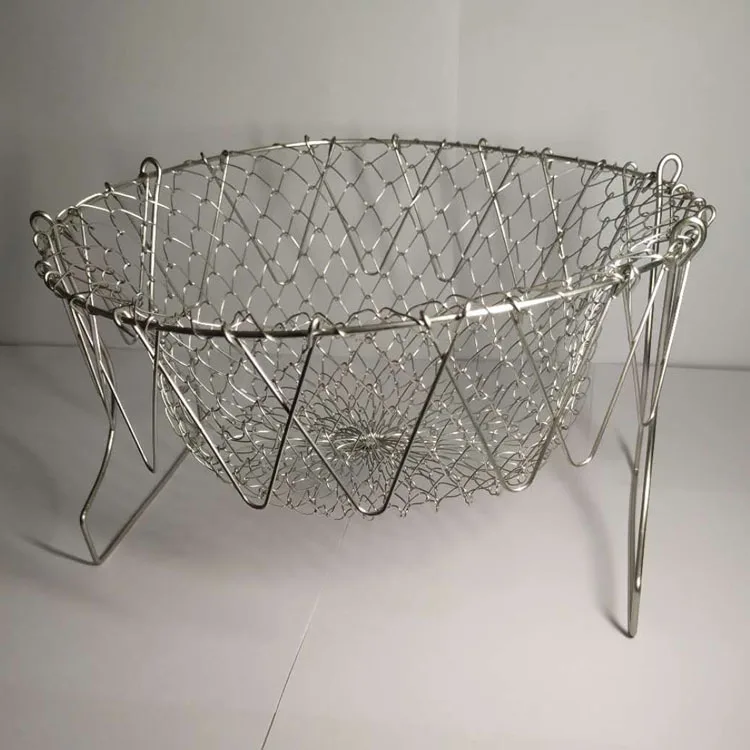 Складная корзина для жарки из нержавеющей стали/сито дуршлага сетчатый фильтр