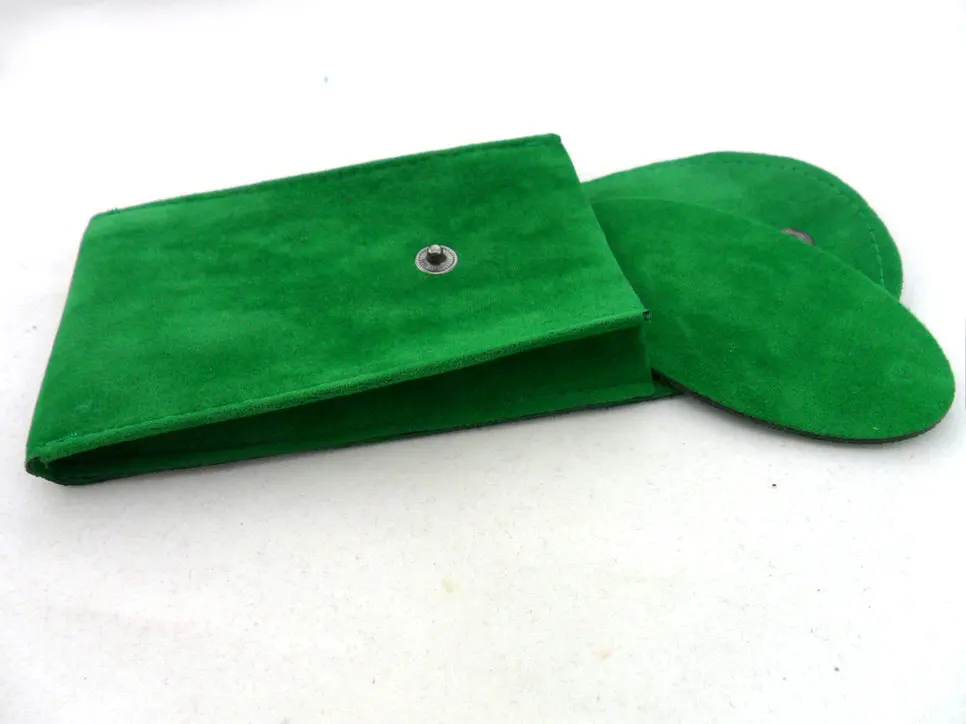 Персонализированный зеленый органайзер для часов, Дорожный Чехол, ремешок для часов, замшевый Бархатный Чехол для часов на заказ