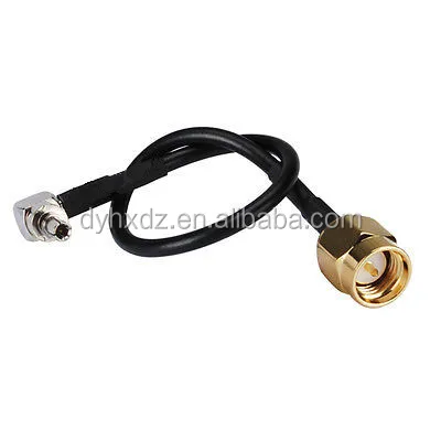 RF cable assembly CRC9 to SMA connector pigtail RG174 30cm