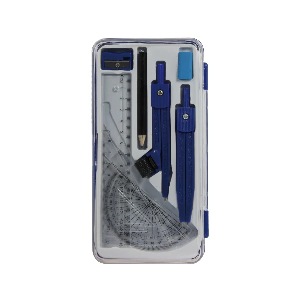 Clear Pvc Math Mathematical Instruments Compass Ruler Set Math Geometry Set