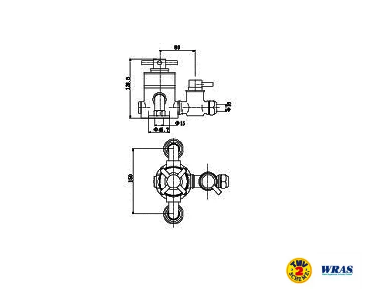 Modern Dual Handles Thermostatic Exposed Shower Valve supplier