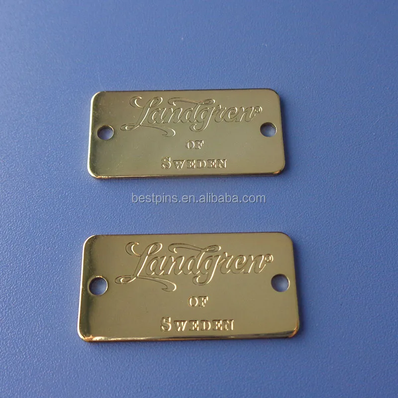 Engraved Logo Gold Name Plates Metal 