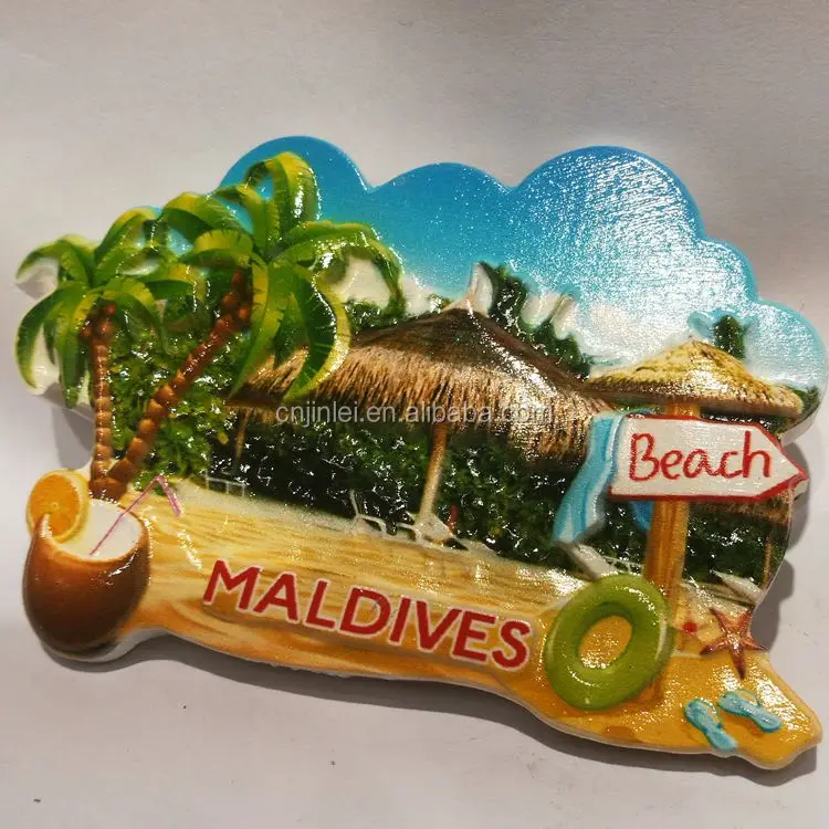 Malediven Kühlschrank Magnet - Dekorativer Flaschenöffner Souvenir 5,8cm