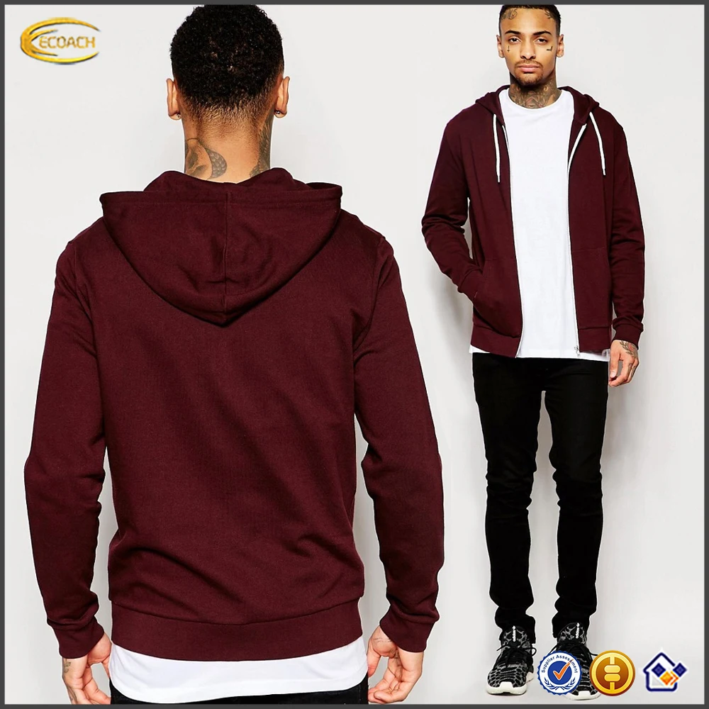 maroon zipper moletom com capuz