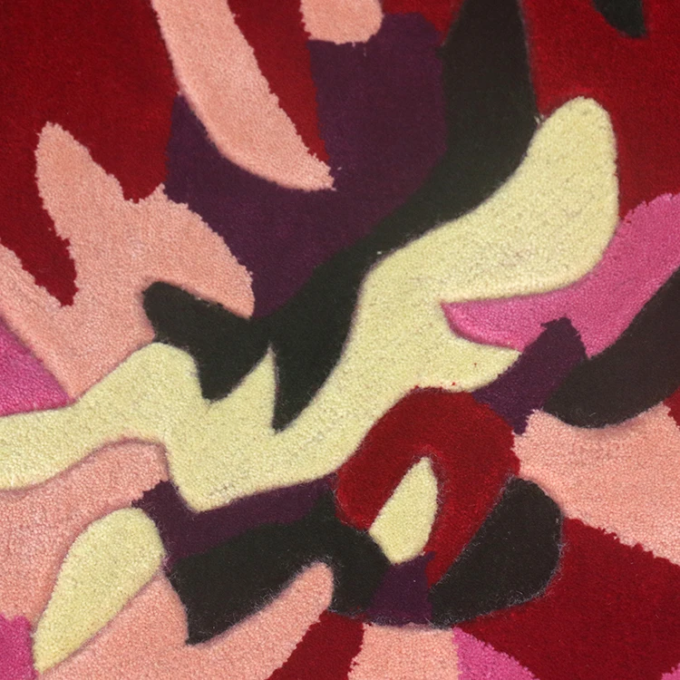 Conference Room Flower Shape Pattern Hand Tufted Carpet Rug