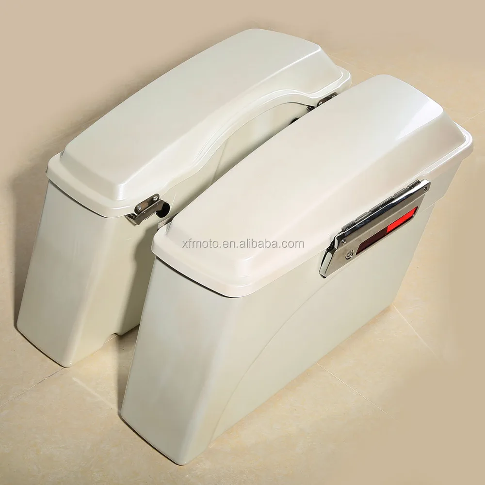 TCMT for Harley Saddlebag XF111508-W White Hard Saddlebag