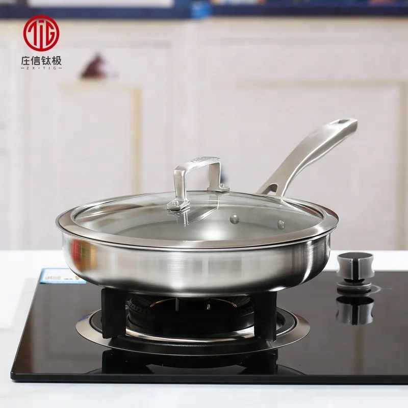 Chef  Round Fry Pan Titanium Pan Non-stick Frying Pan with Lid