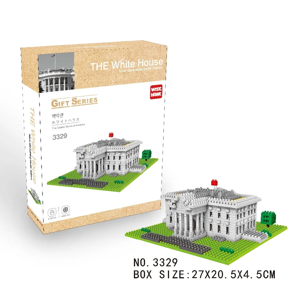 Wisehawk Plastic Mini Building Blocks Statue of Liberty Architecture Smart Children Toys