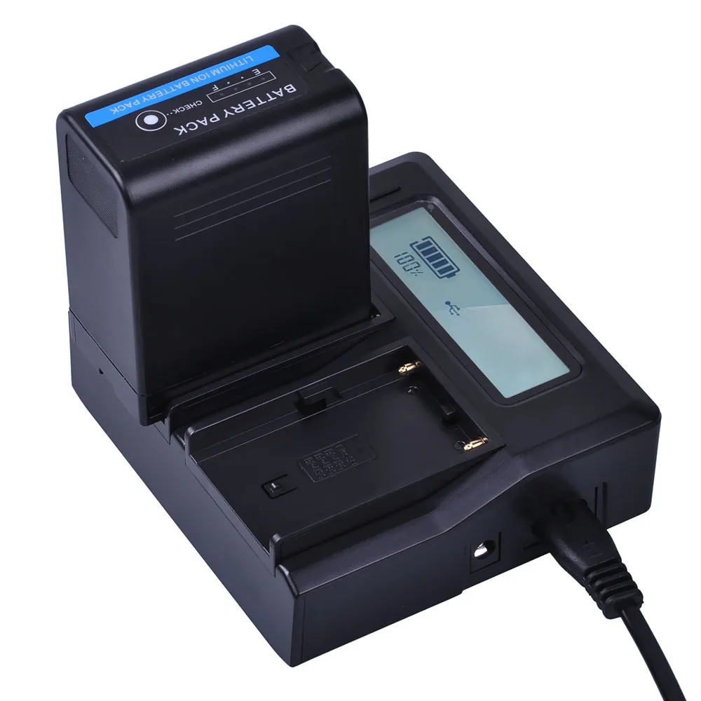 Горячая Распродажа LCD Двухканальное зарядное устройство для Sony BP-U30/ BP-U60/ BP-U65/BP-U90 Аккумулятор для видеокамеры