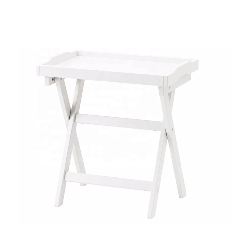 folding tray table white