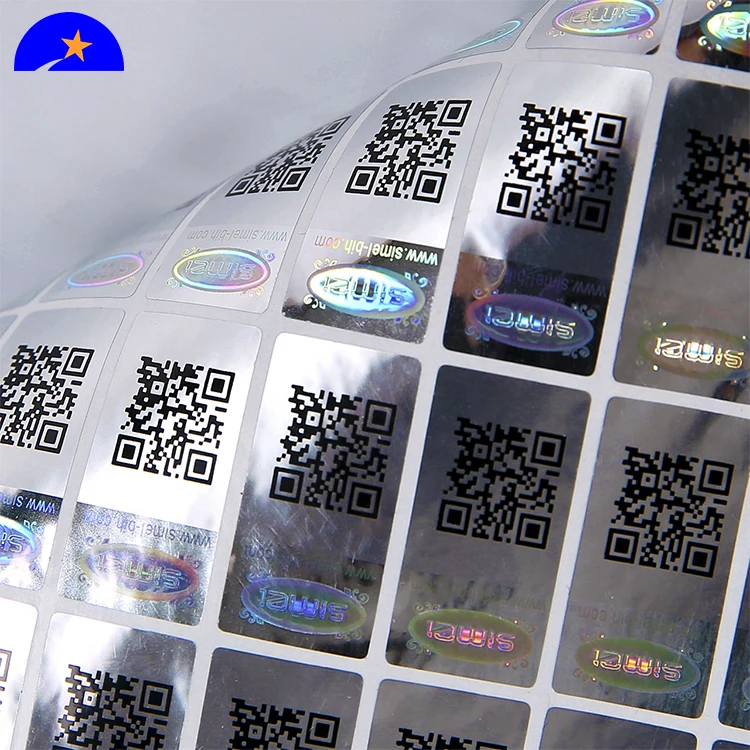 QR Code 3d Security Custom Hologram Sticker Label