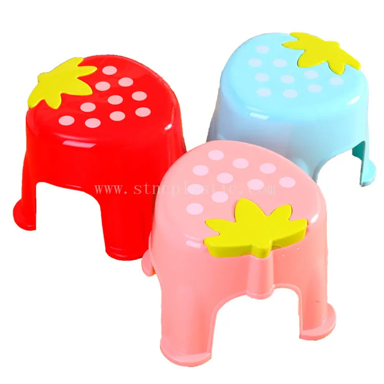 Strawberry Shape Stackable Plastic Stool for Kids