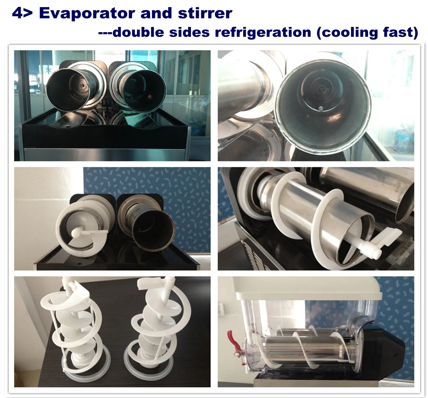 High Quality Single Double 3 Barrel Slush Machine Table
