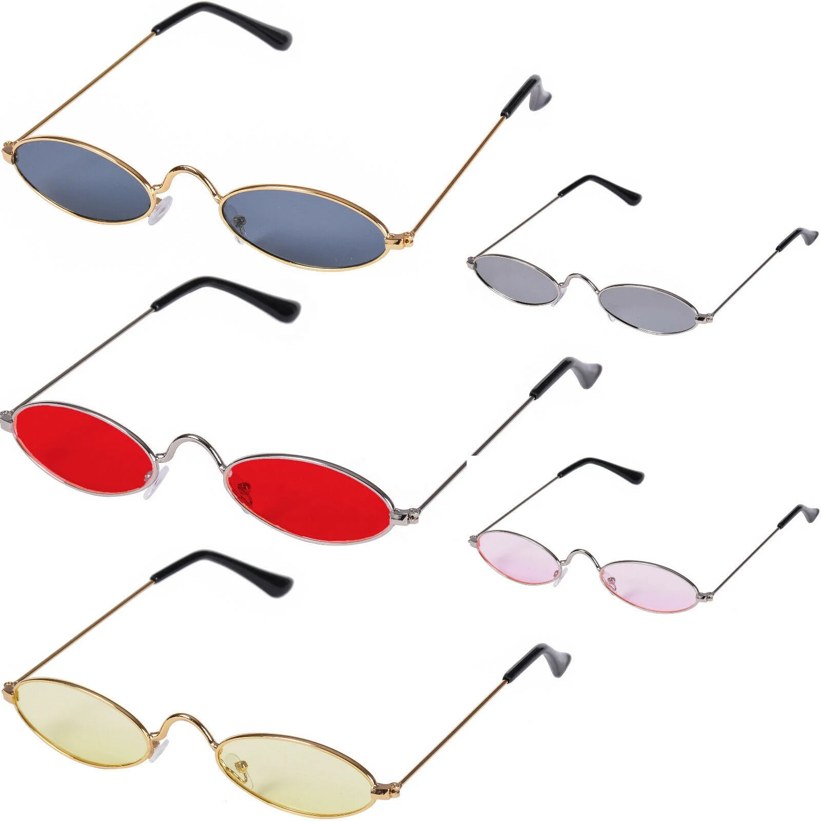 small oval shaped sunglasses