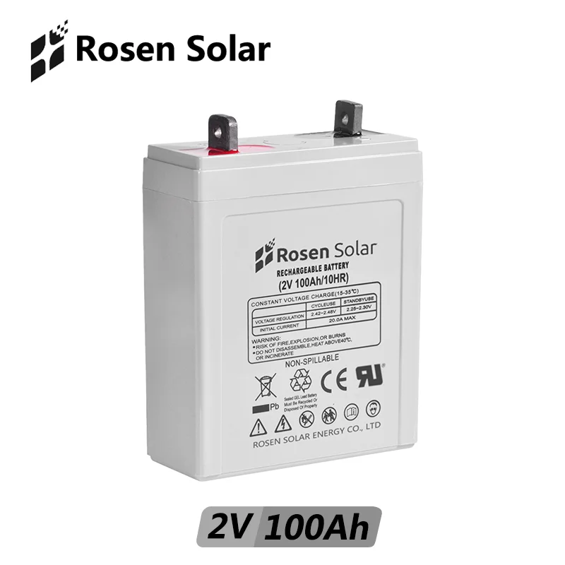 Rosen 2v 100Ah GEL Solar Energy Storage Battery