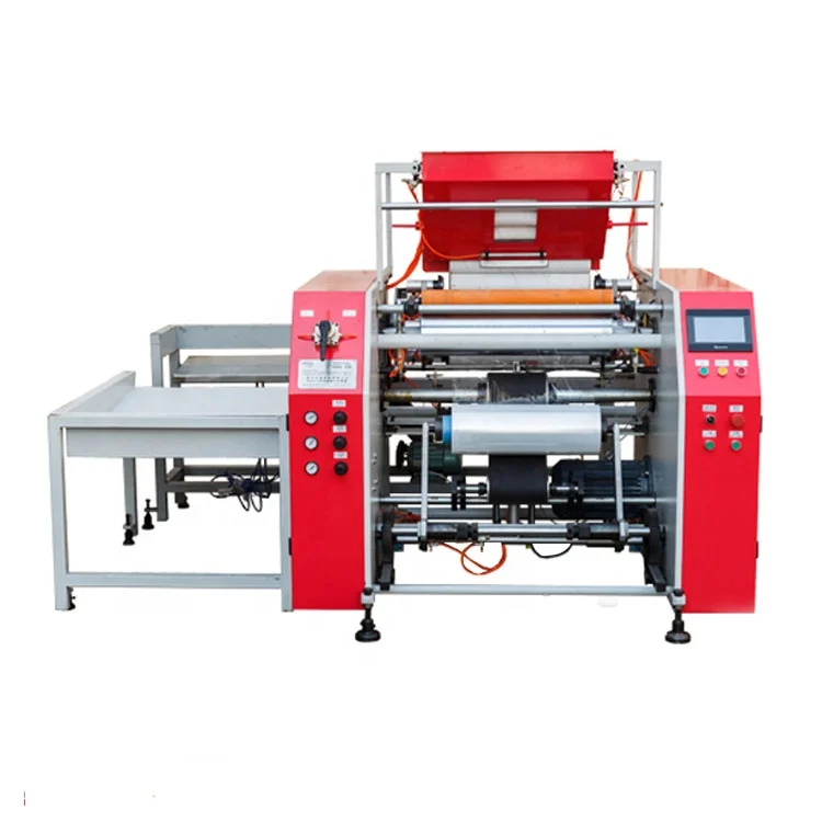 Wholesale Price 3 Shaft Automatic Stretch Film Rewinder High Speed Film