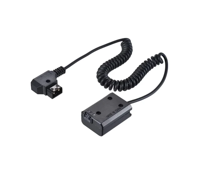 V-образное крепление D-Tap для NP-FW50 Переходник постоянного тока мощность аккумуляторная батарея адаптер спиральный кабель для a7 a7ii a7s a7r a7sii a7rii