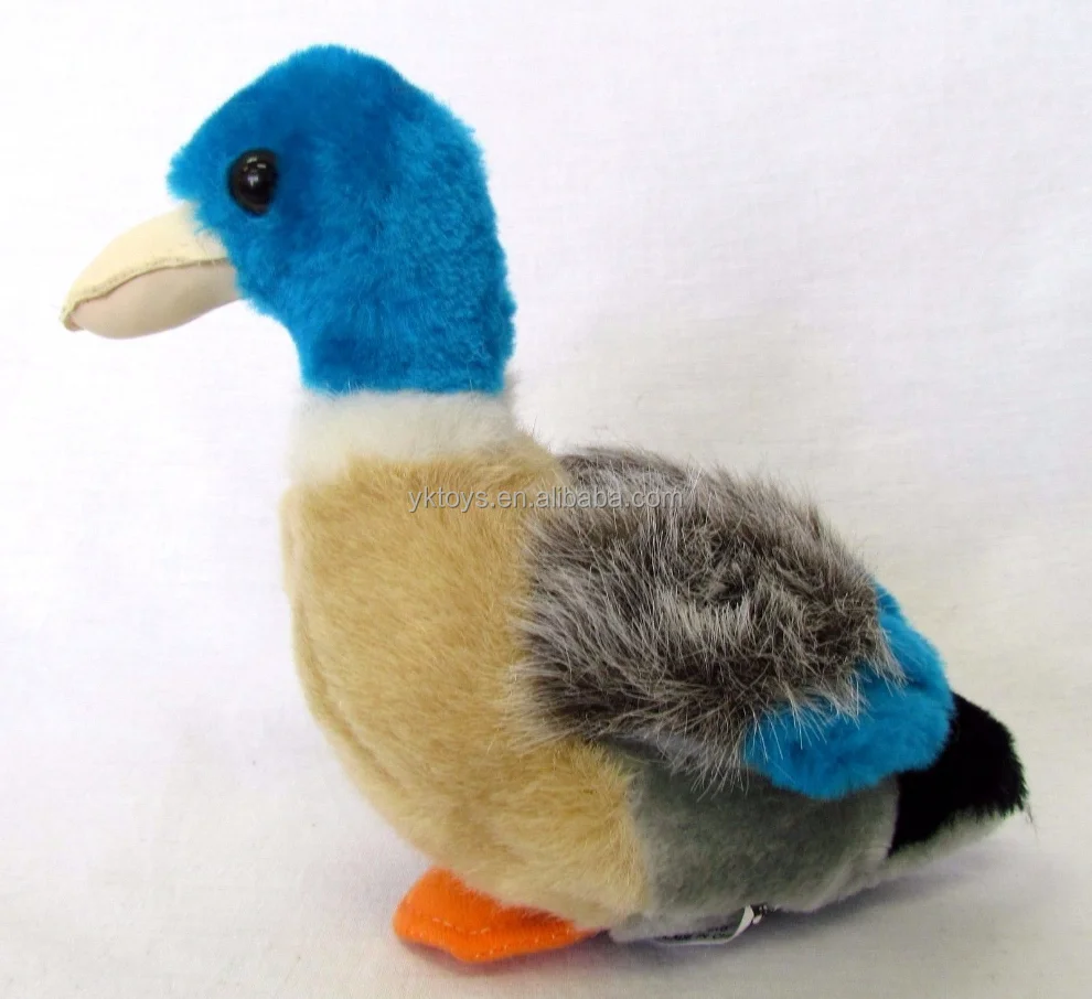 blue stuffed duck