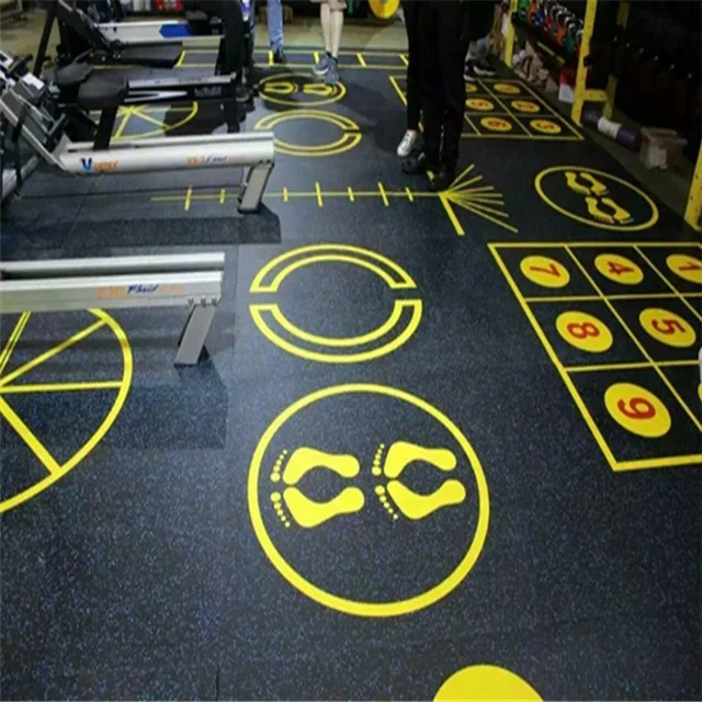 EPDM Rubber Flooring Interlock Colorful Fleck Rubber Gym Mat
