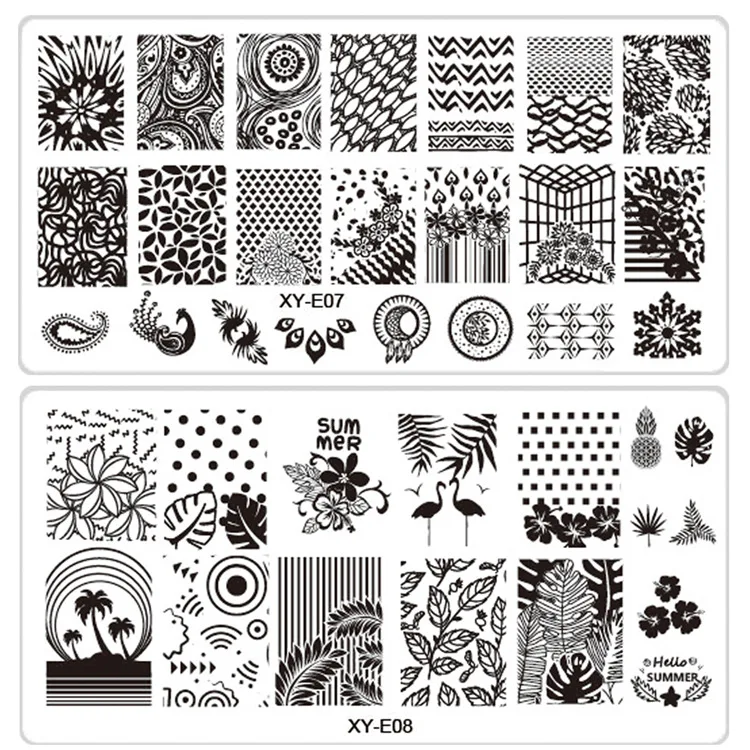 
Прямоугольный штамп для дизайна ногтей пластина для дизайна ногтей шаблон штамповочные пластины для дизайна ногтей на заказ 