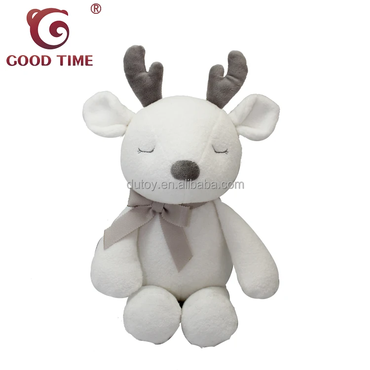 White Knitting Moose Deer Stuffed Toy For Baby With Bowknot Buy Knitting Moose Stuffed Toy Knitting Deer Stuffed Toy Moose Toy For Baby Product On Alibaba Com