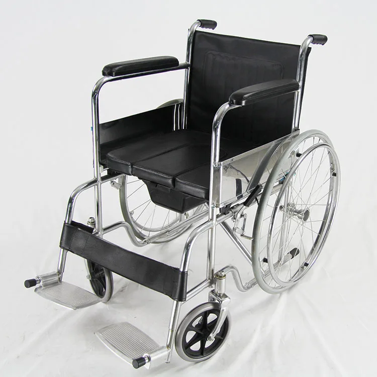 folding commode wheelchair