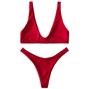 Cikini 2021 Breath Two Piece Set Swimwear Woman Crotchless Bikinis