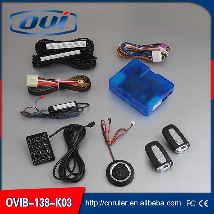 Car Alarm With Remote Engine Start PKE Keyless Entry System