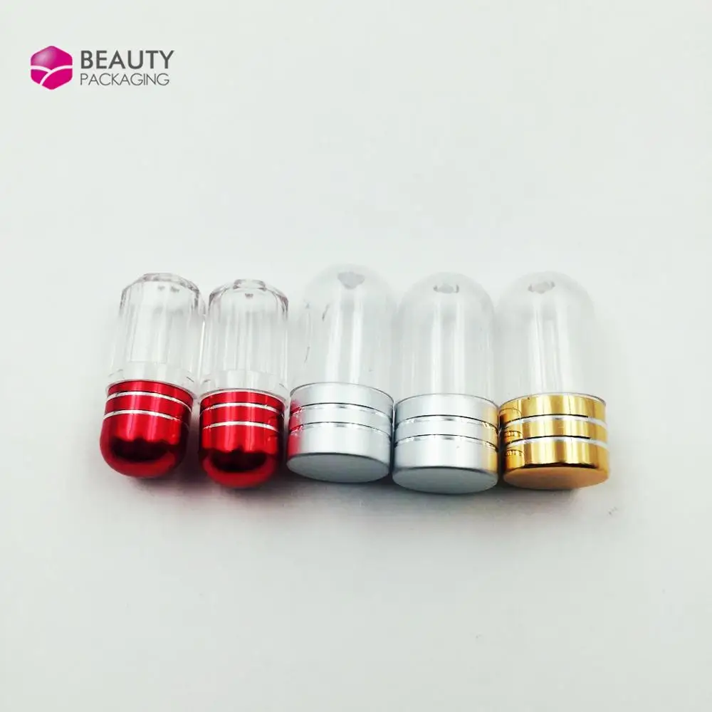 Mini Capsule Container Single Packaging Bottle with Metal Cap and Plastic Blister