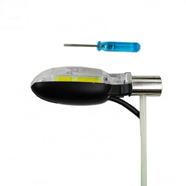 Alarme Indicateur De Morsure LED – Connecteur Réglable, Acier Inoxydable, Pour Canne à Pêche (Bleu)