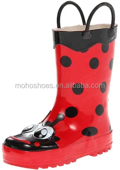 Hot Sale new design small goat cartoon rain boots with spider man