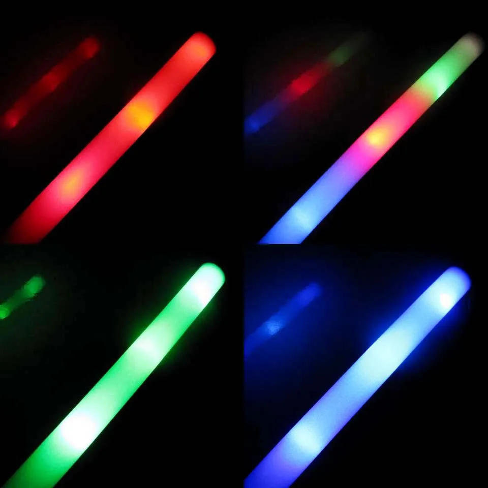 Custom Waterproof Wedding Cheer Light up Led Foam Glow Stick for Party and Concert LED Glow Stick