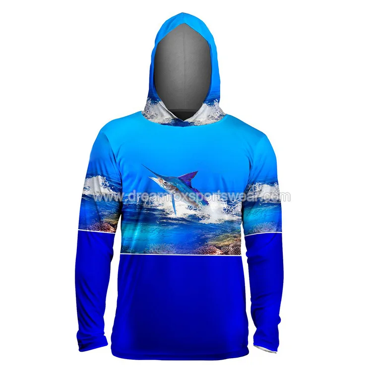 Source Top Quality Latest Design Quick Dry Customize Tournament Sublimation  Fishing Wear Half Zipper Hooded Fishing Jersey on m.