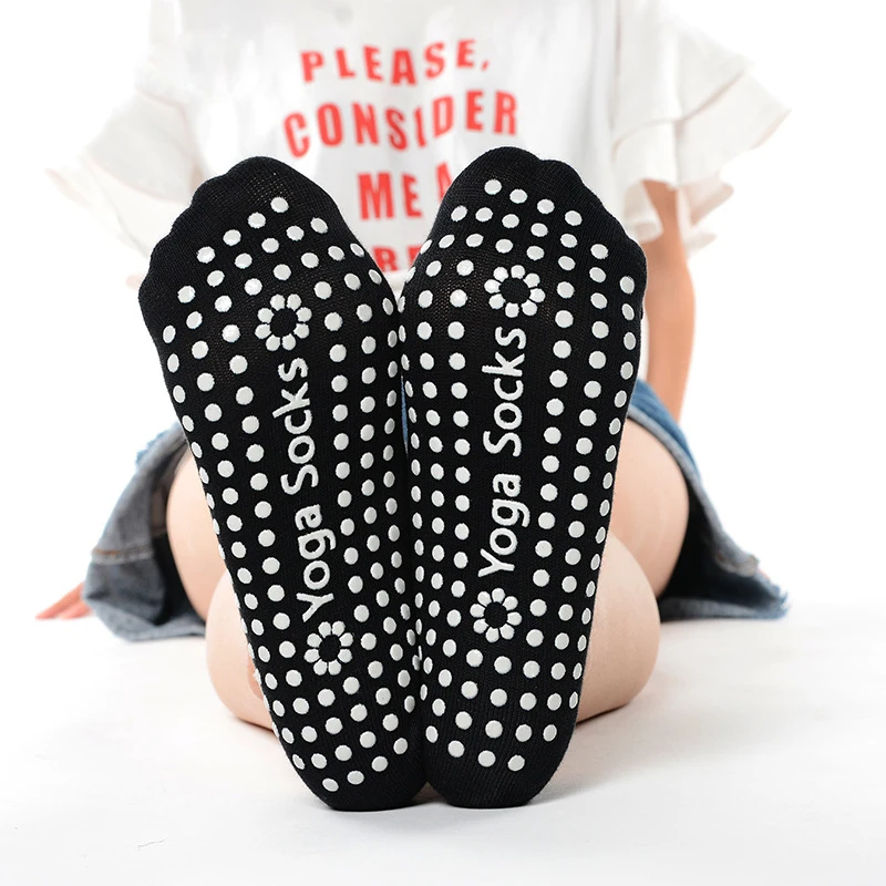 BONYPONY Combed Cotton Ladies Pilates Ballet Socks Dance Sock Slippers Women Professional Anti Slip Bandage Sports Yoga Socks