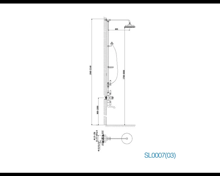 Traditional Brass Triple Function Exposed Thermostatic Shower System details