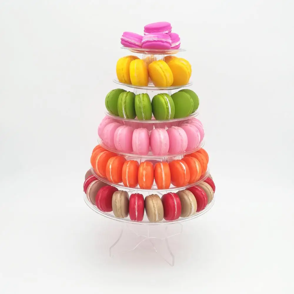 eiffel Tower Macaron Stand 6 Tier clear Blister Macaron Tower