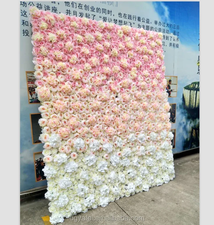 ロマンチックなデザインの結婚式の背景設定バラの花の壁 Buy ローズフラワー壁 結婚式の花の壁 装飾花 Product On Alibaba Com