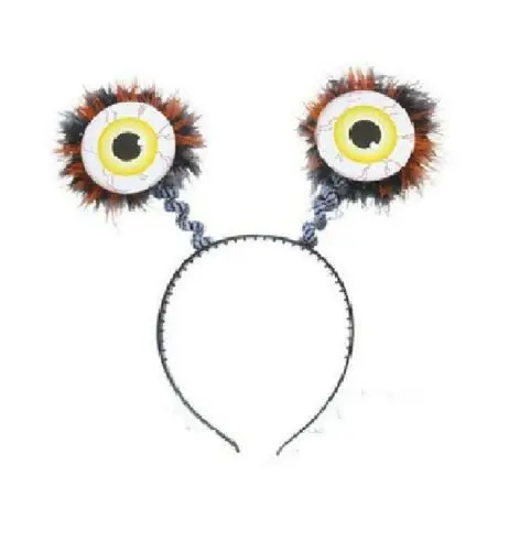 Alien Ojos Fluffy Verde Naranja Cabeza Diadema Bopper Antena Ovni Halloween