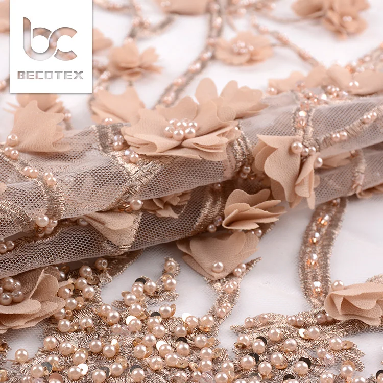 Gold Beaded Lace Dillon main image 1