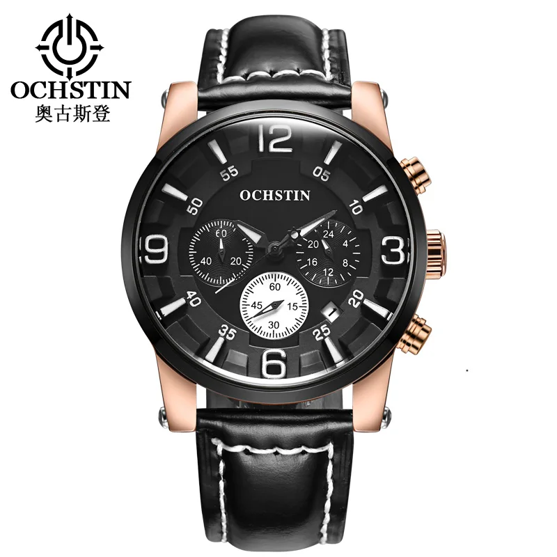 Ochstin 052d Hommes Sport Montres À Quartz Muti-function Chronographe  Bracelet En Cuir Montre-bracelet Militaire - Buy Ochstin 052d Montre-bracelet,Bracelet  En Cuir Chronographe Montre-bracelet Militaire,Montre-bracelet  Multifonction Product on Alibaba.com